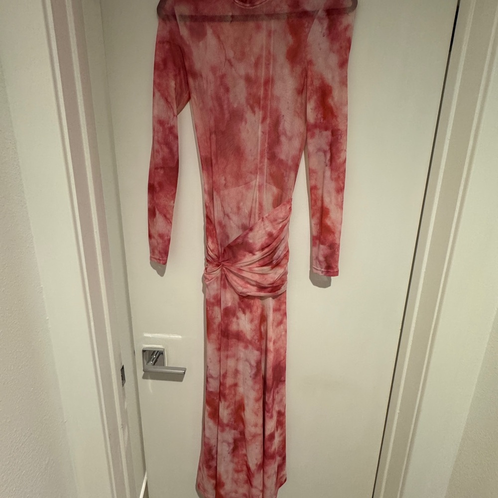 Bardot Lea Midi Dress in Pink Tie Dye Small NWOT - Picture 5 of 8